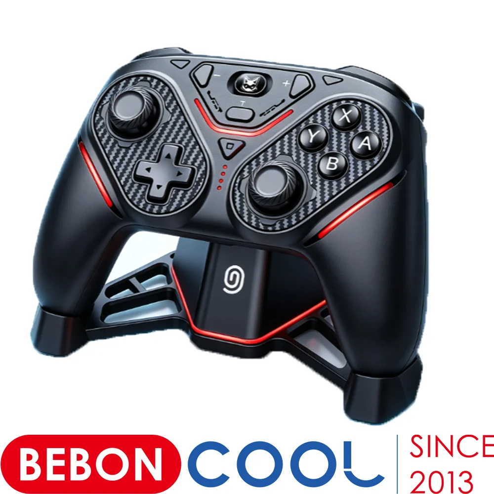 BEBONCOOL Wireless Controller for Nintendo Switch Switch2 TMR Joystick Zero Drift 2 Macro Back Buttons 1000mAh Battery with Dock