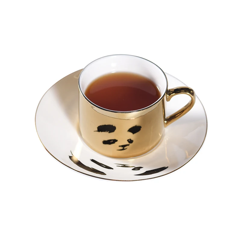 Creative Reflection cup Nordic cartoon Panda anamorphic cup tiger The Mirror Collection mug