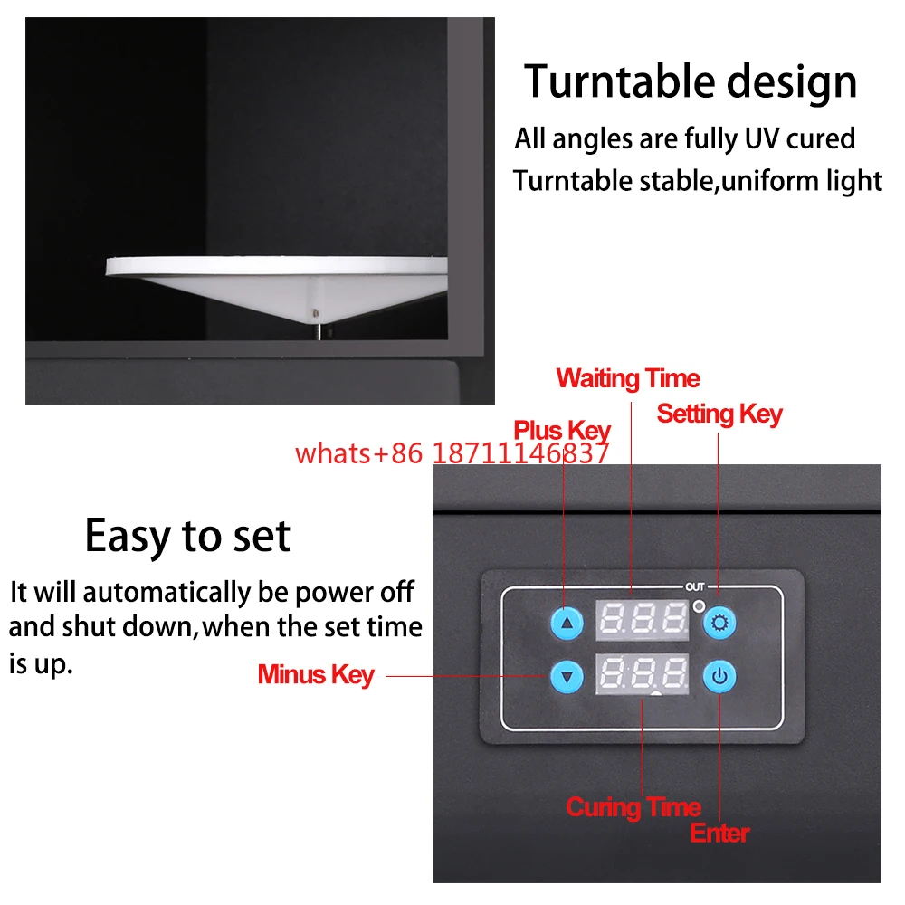 Yidimu 405nm UV Curing Machine Box for Dental Resins 3d Printers