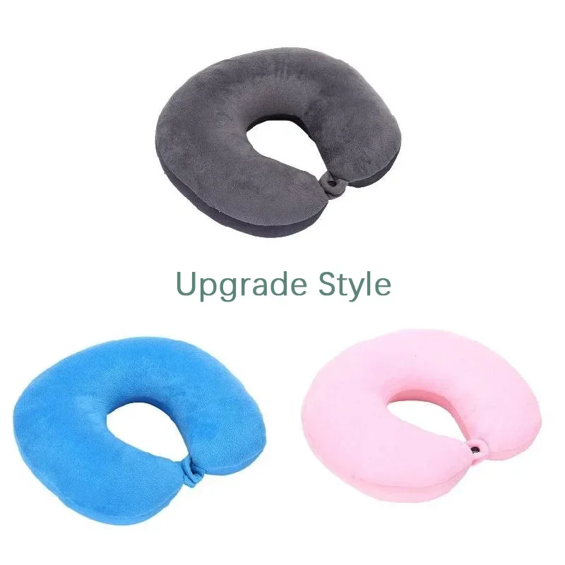 Nanoparticles U Shaped Travel Pillow Neck Support Headrest Microbeads Filling Colorful Soft Cushion Flight for AirPlane Car