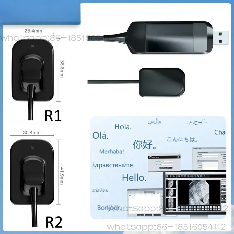 Dental Sensor X-Ray HD Image Intraoral Digital System RX Sensor Portable X Ray Sensor Radiovisiograph USB 2.0 Dental Instrument