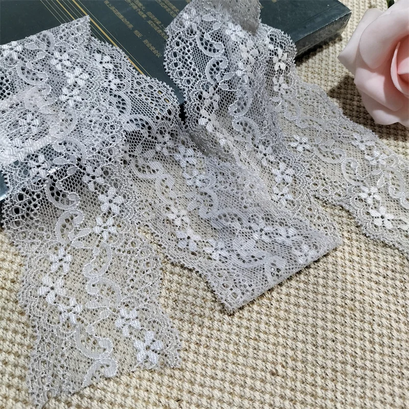 S2123 6CM GREY ELASTIC AND SOFT LACE TRIM