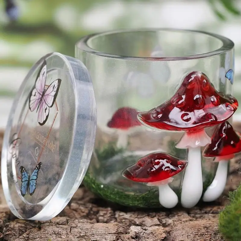 Sturdy Silicone Crafting Mould Mushroom Jar Template Reusable Tool C71A