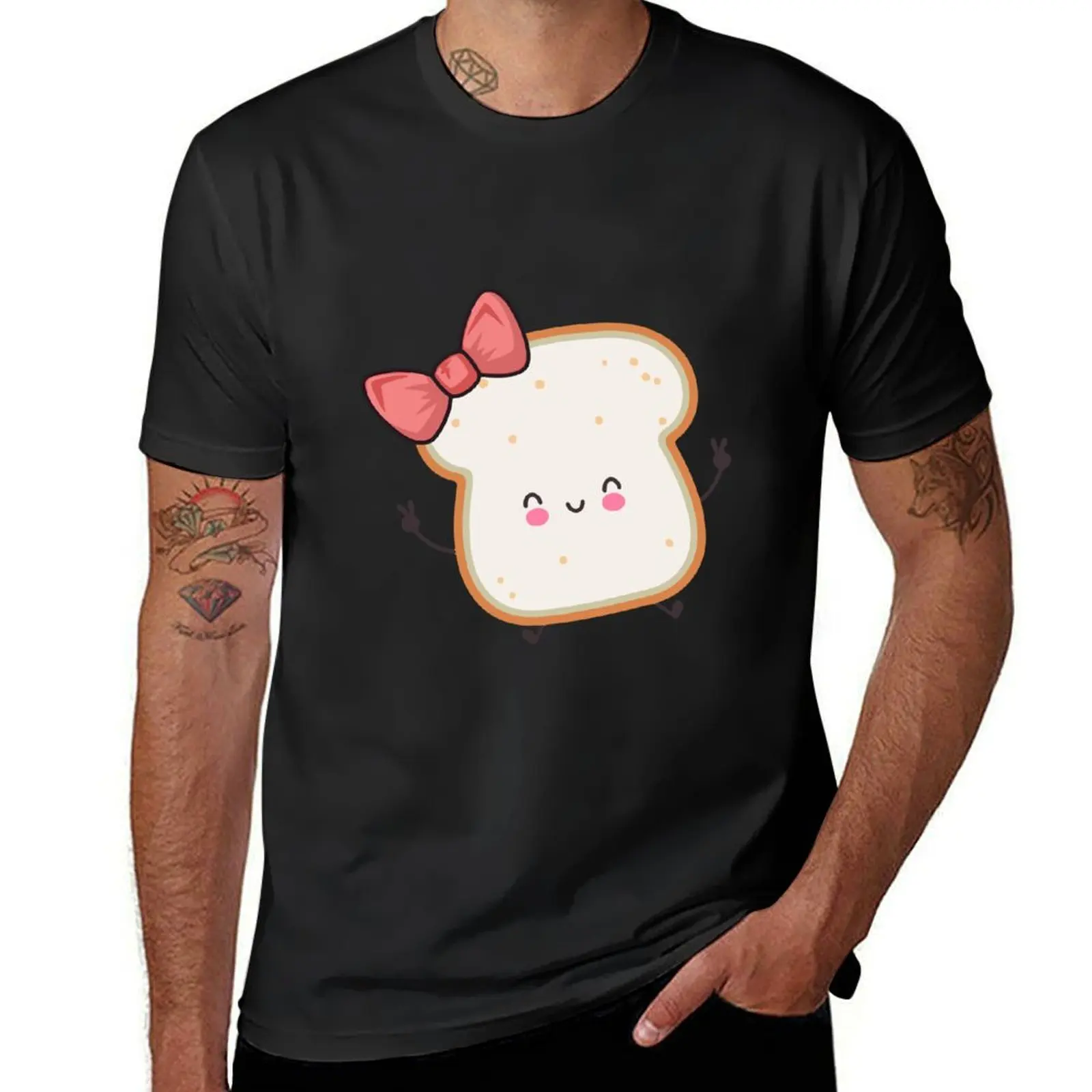 Happy bread. T-Shirt tops anime clothes mens graphic t-shirts big and tall