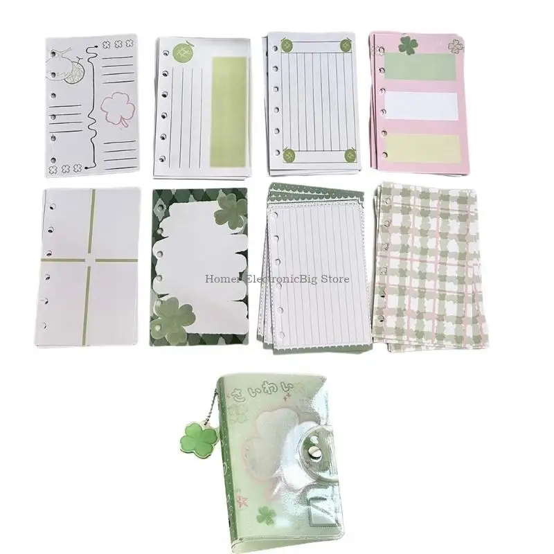 A 7 Loose-Leaf Binder Notebook Clovers Sticker Storage Book Sticker Organizers