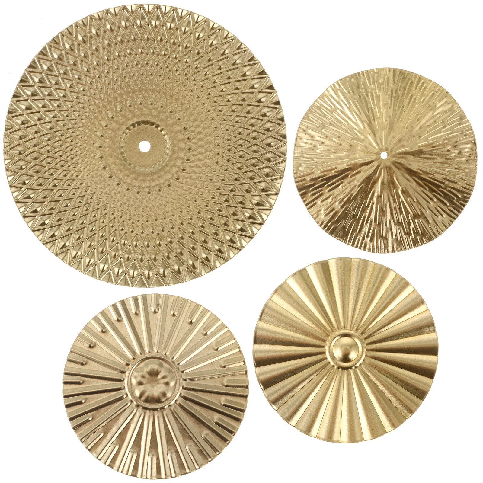 

4pcs Sun Mirror Wall Decor Metal Craft Modern Irregular Disc Wall Art For Home Office Indoor Hanging Decoration