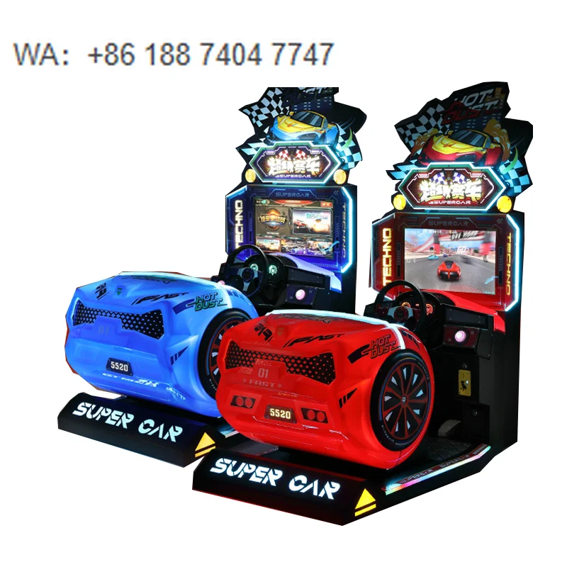 Moto Video Game Machine Motorcycle Operated Arcade for 2 Player Metal Plastic English 1 Year Warranty