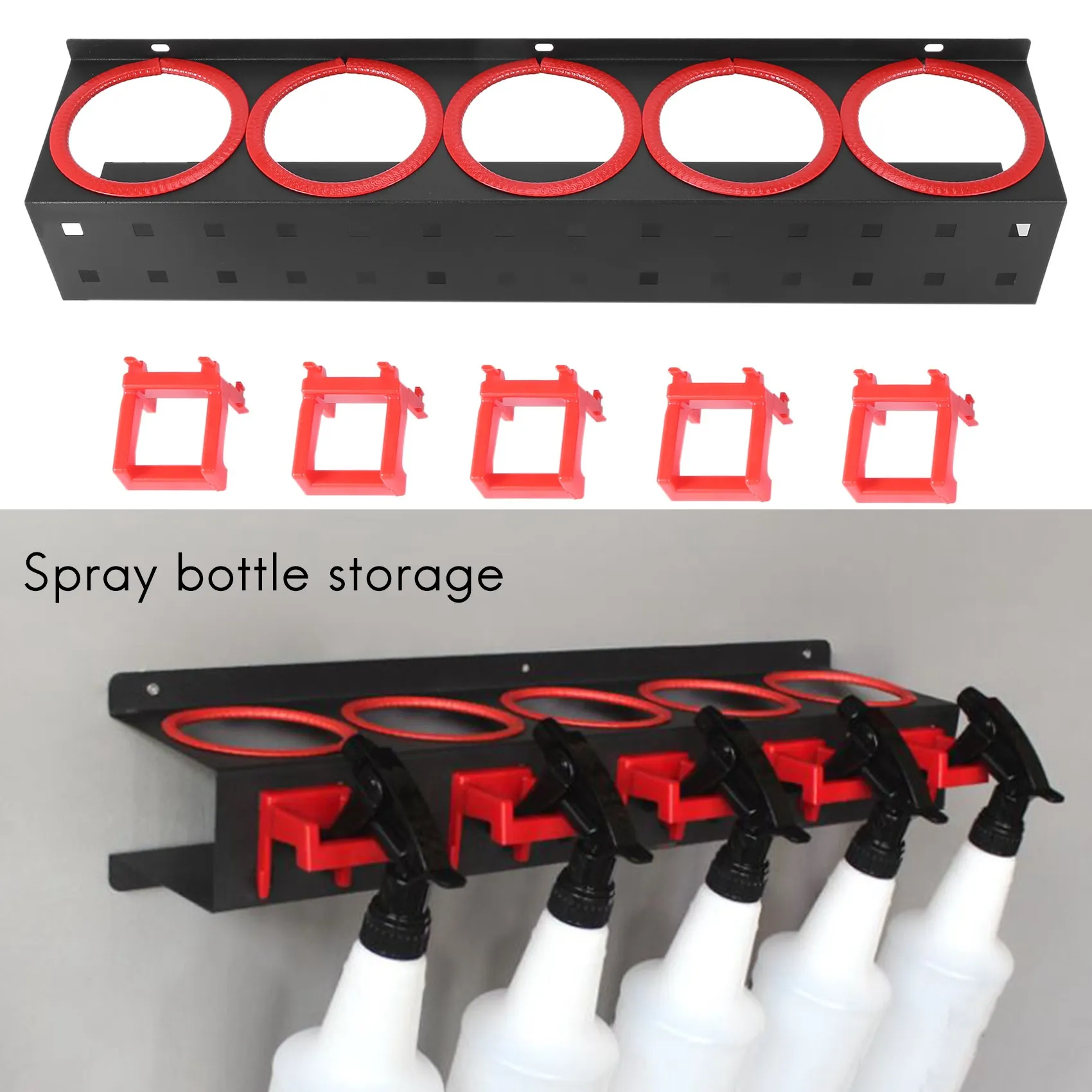 AS53- Bottle Storage Rack Abrasive Material Hanging Rail Car Beauty Shop Accessory Display Auto Cleaning Detailing Tools