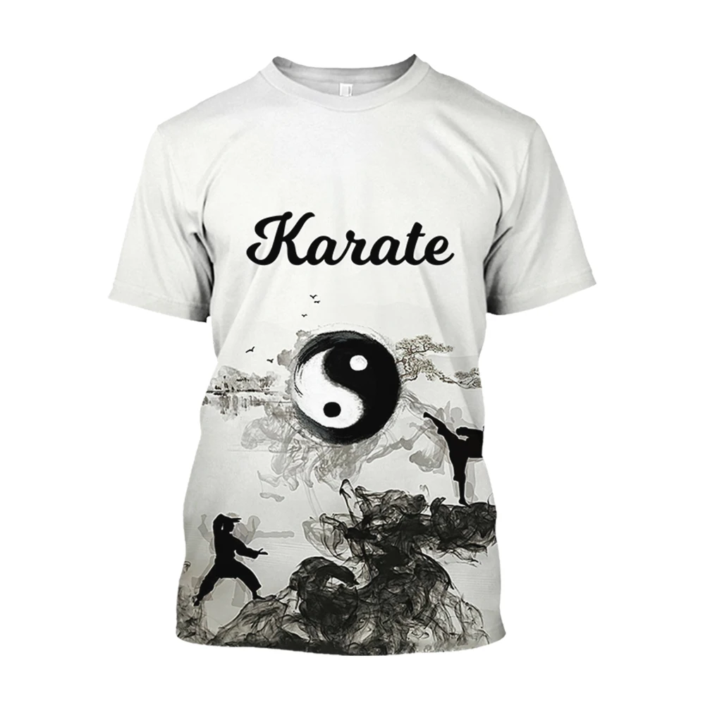 Japan Training T-Shirt Heren 3d Karate Print T-Shirt Oversized Korte Mouwen Hoge Kwaliteit Sportkleding Heren Sneldrogende T-Shirt