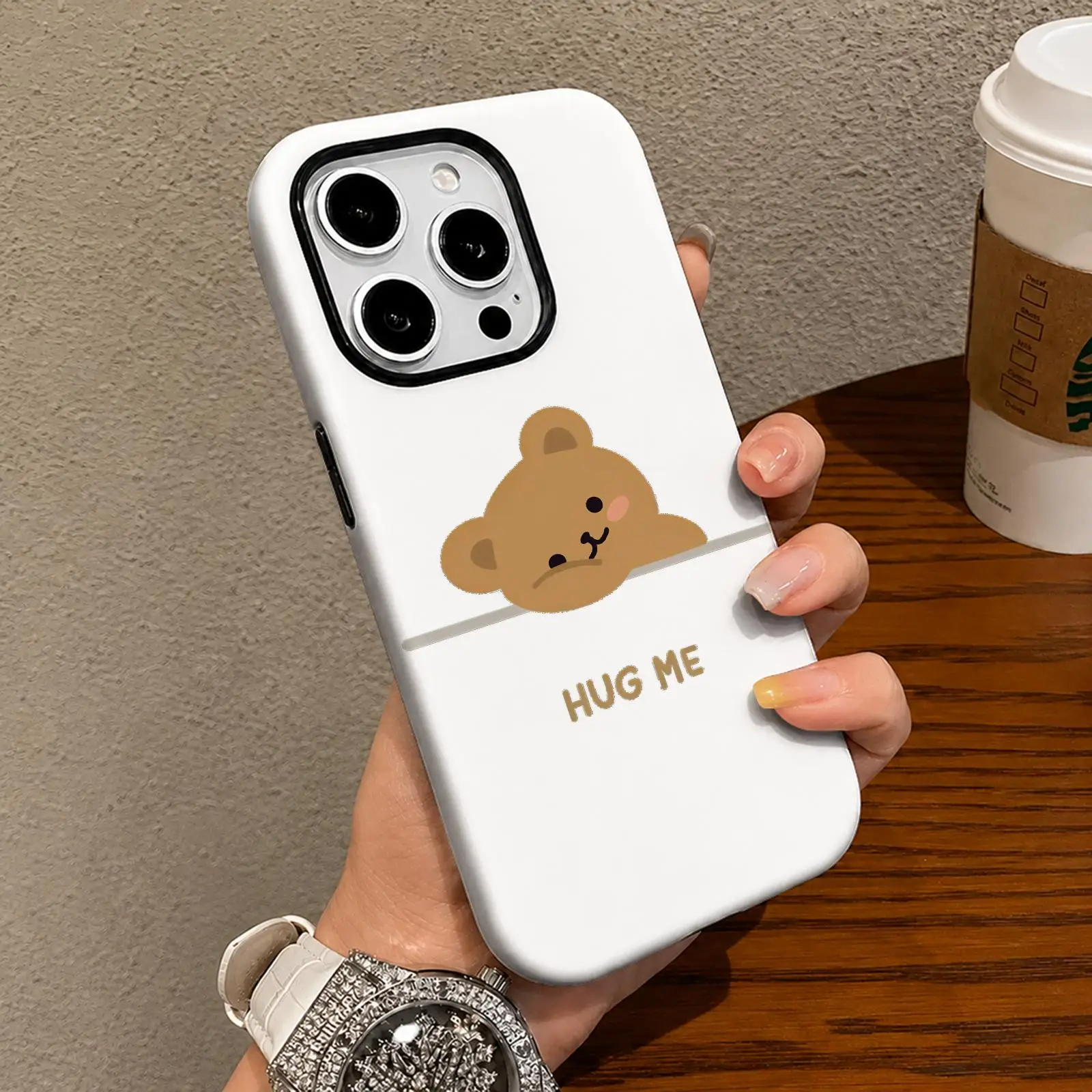 Grumpy Bear Wants Hug Phone Case For IPhone 18 17 16 15 14 13 12 11 Pro Max Air Dual-Layer Shockproof Protective Cover