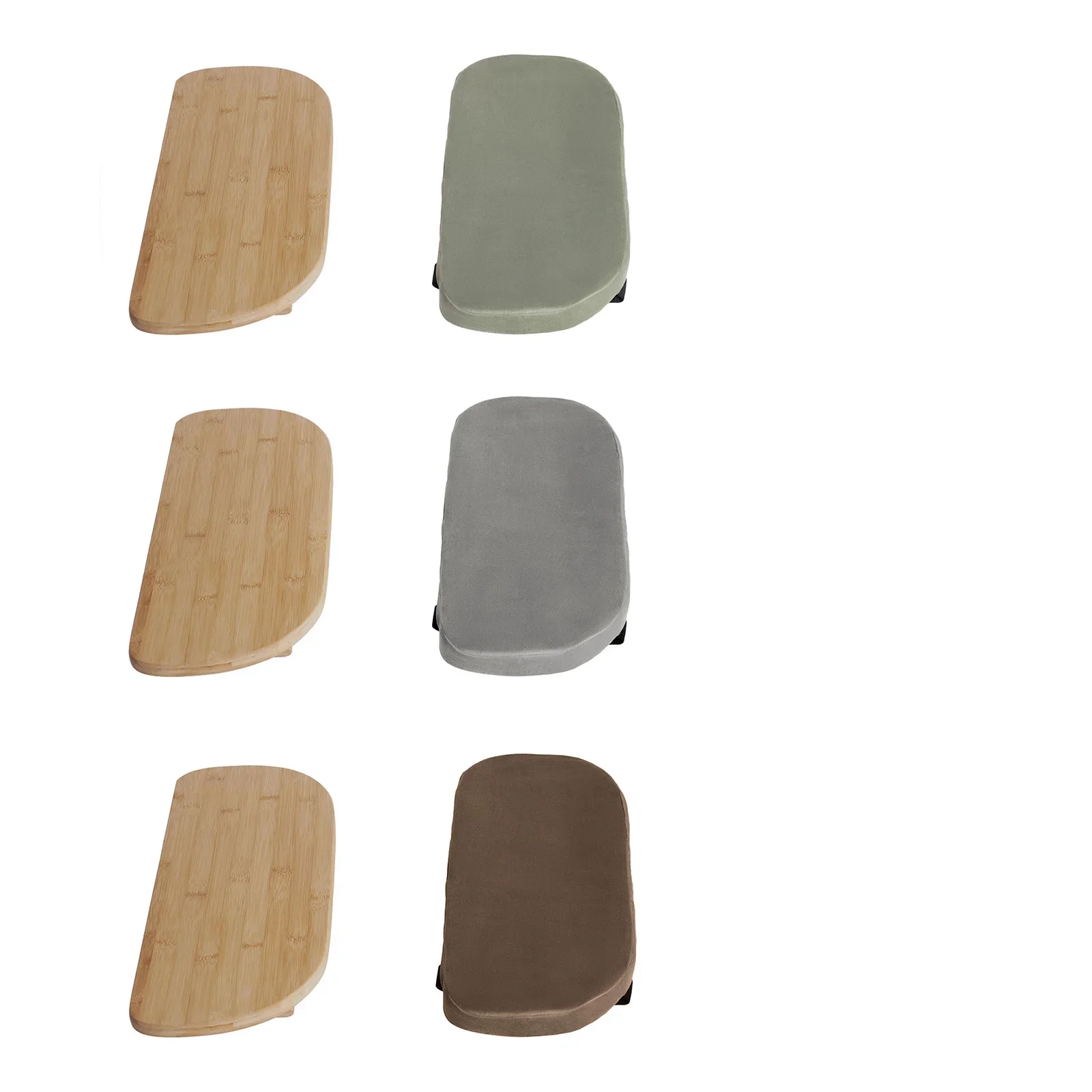 مقعد تأمل Bymaocar، مقعد تأمل مريح وقابل للطي، مقعد تأمل للركوع قابل للطي، لون قهوة/رمادي/أخضر