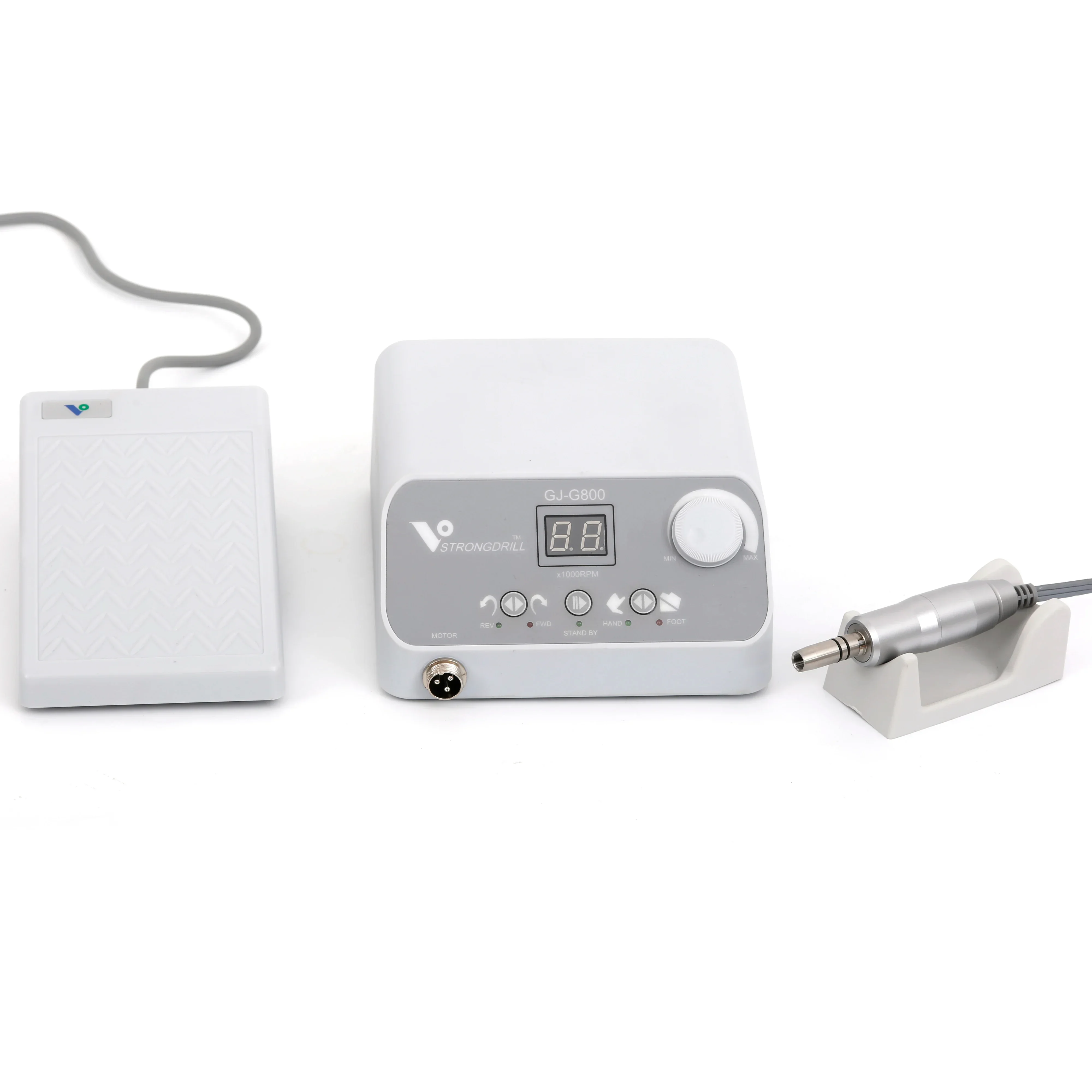 

2025/50,000 RPM Brushless Micromotor Foot Control Laboratory Polishing Kit G800 with E Type Lab Handle