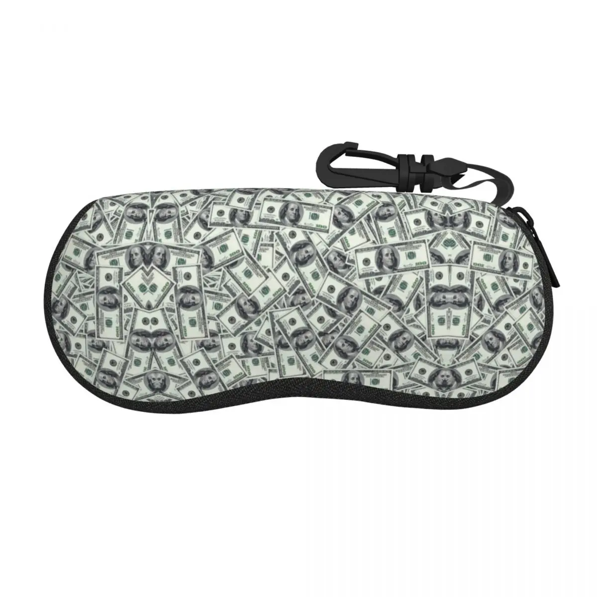 

Custom Giant Money 100 Dollar Bills Shell Eyeglasses Protector Cases Women Men Sunglass Case European Glasses Pouch