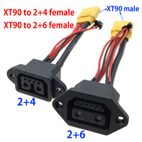 TX90 to 2+4/2+6 Pin Connector Male Female Electric Vehicle Lithium Battery Charge Socket E-bike Lithium Battery Connection Wire