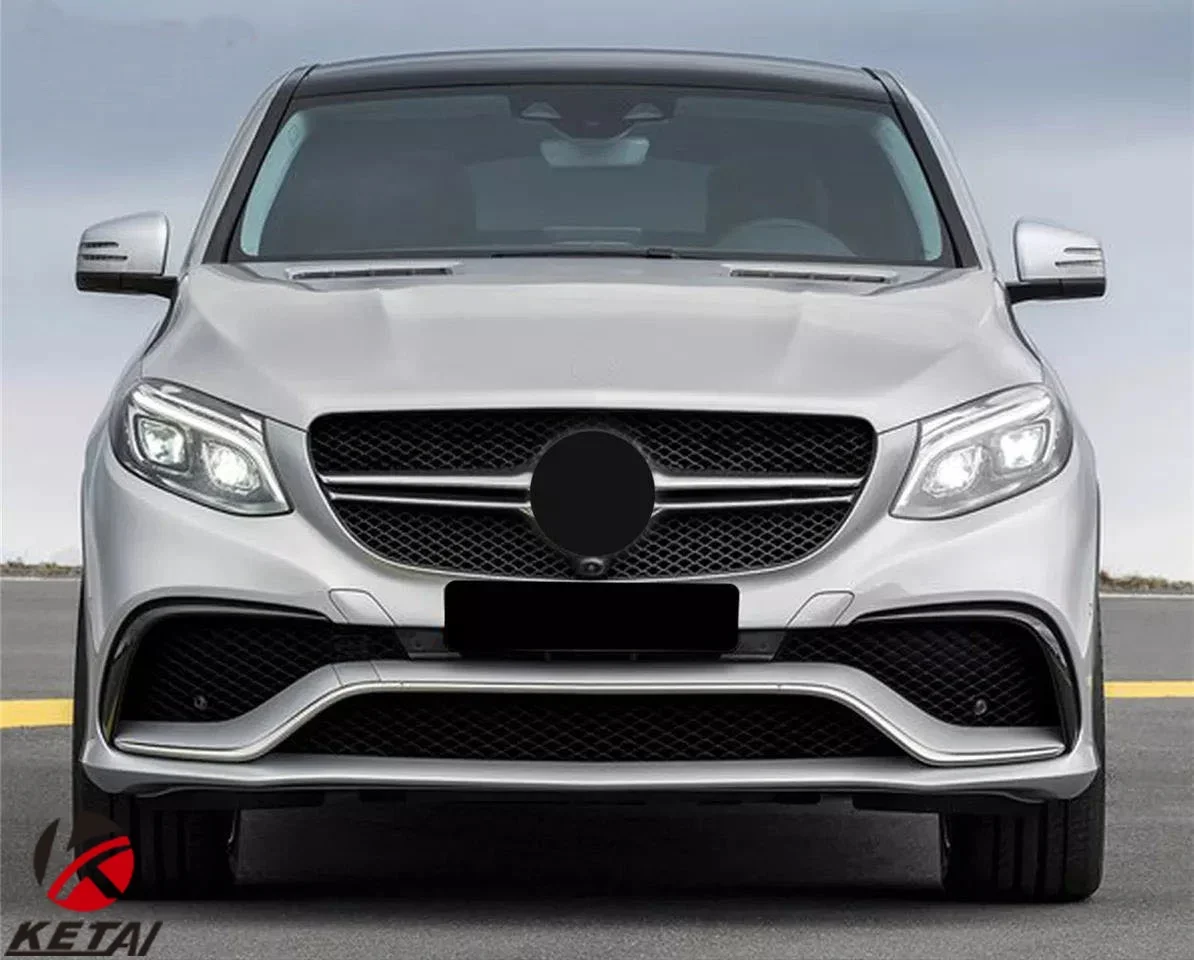 Old To New GLE63 Style Car Front Lip Rear Diffuser Side Skirt Facelift Body Kit For BENZ ML W166 2011-2014