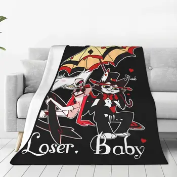 Hazbins Hotels Engel Staub x Schale Verlierer Decke Abdeckung Samt leichte Decke für Auto Sofa Couch Schlafzimmer Quilt