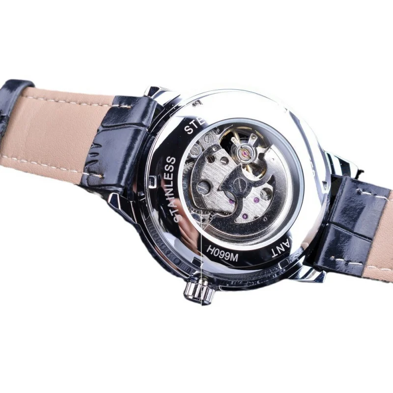 Official brand free shipping European American Style Men's Fashion Casual Hollow Movement Automatic Mechanical Watch