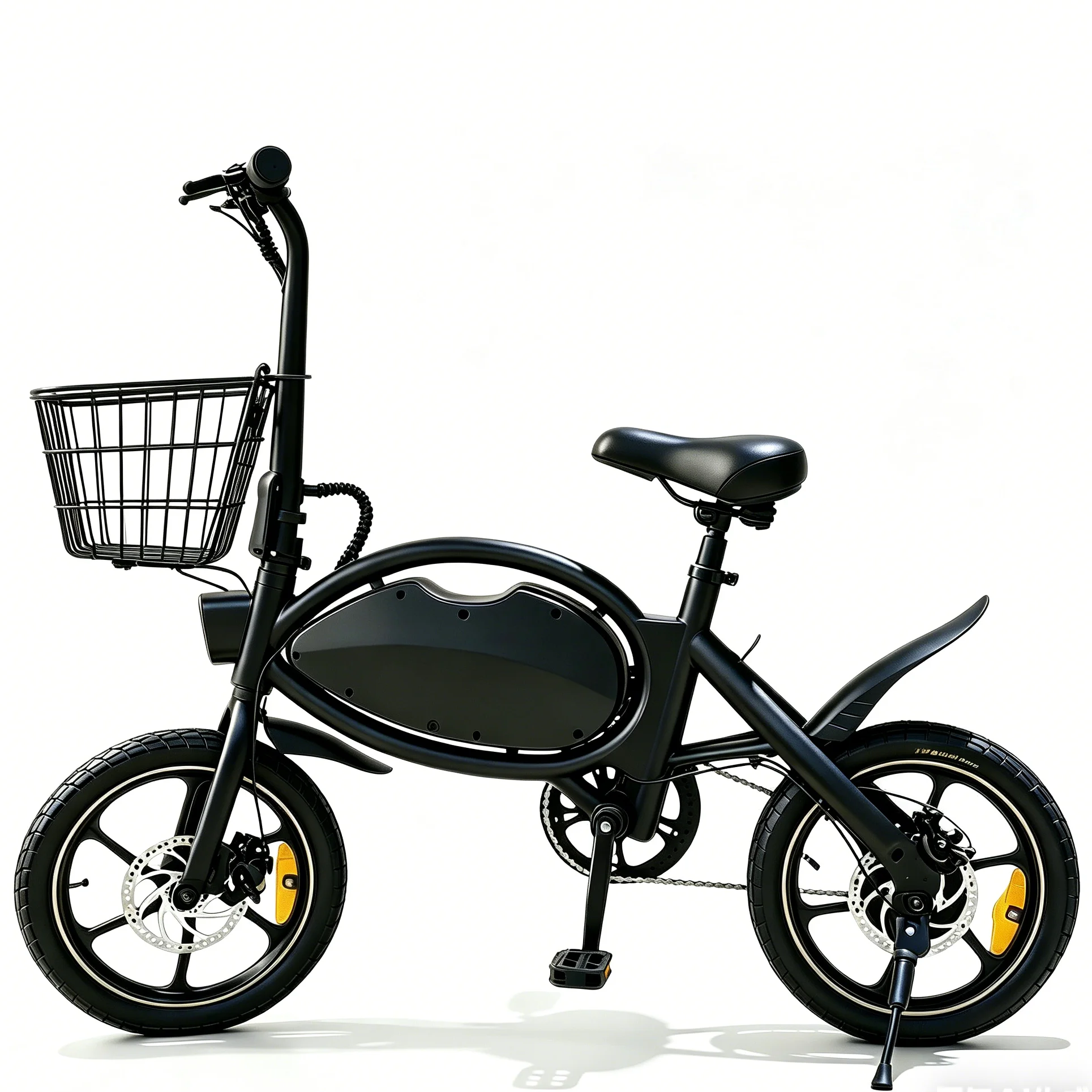HEZZO T8Pro Foldable Electric Bike For Adults 48V 500W Peak 750W Brushless Motor 20Mph 16Inch Carbon Steel Frame 499Wh Lithium Battery 21Miles Range Dual Disc Brake Dual Spring Shock Absorber LED Headlight Commuter E Bicycle