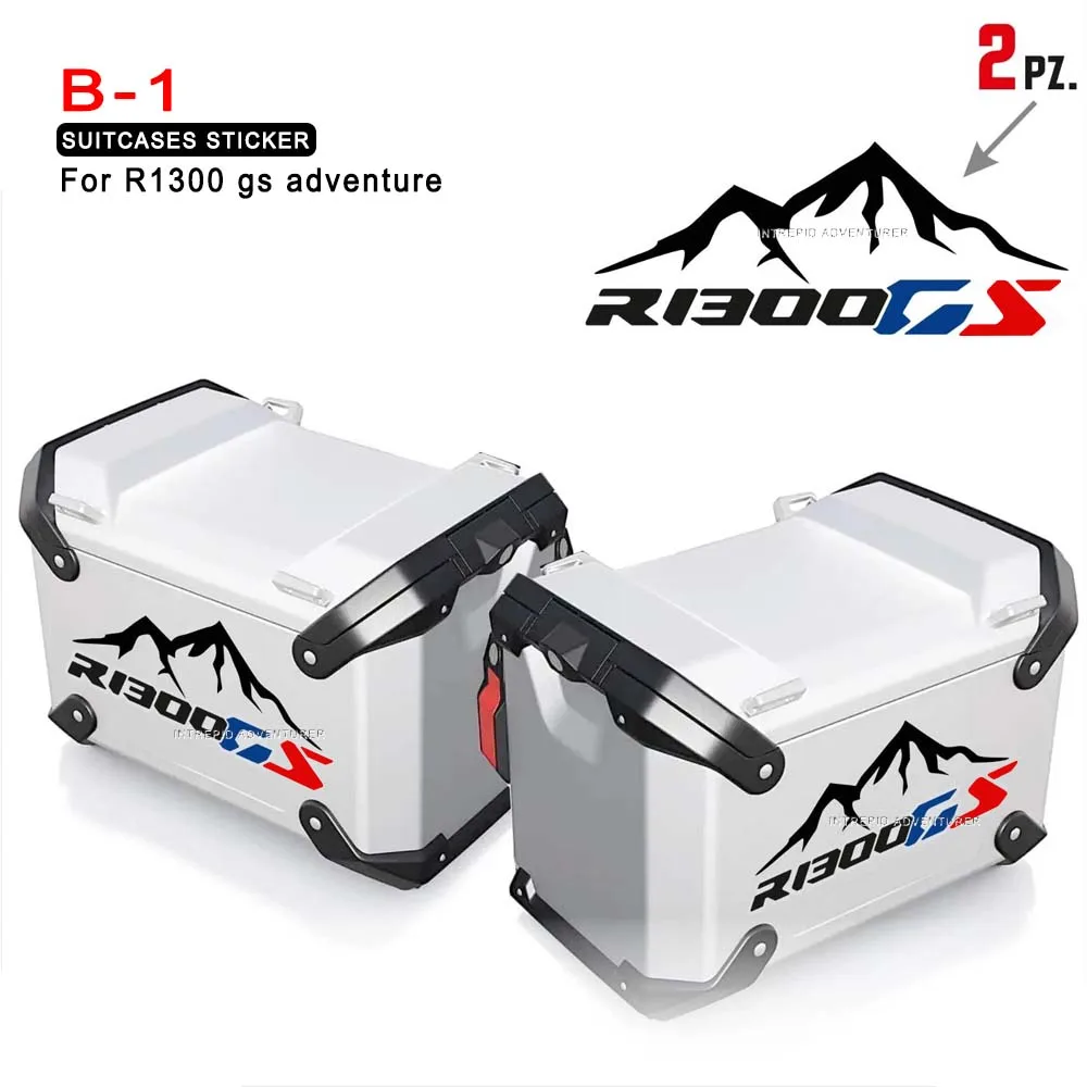Pegatinas de aluminio para equipaje de motocicleta, fundas para maletero para BMW R1300GS R 1300 gs TRIPLE BLACK RALLYE Adventure 2023-2025