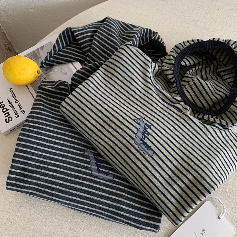 Boy Girl Stripe Wizard Hood Sweatshirt 26 Spring Autumn New Vintage Children Magic Hat Loose Versatile Top 2-15 Years Outfit