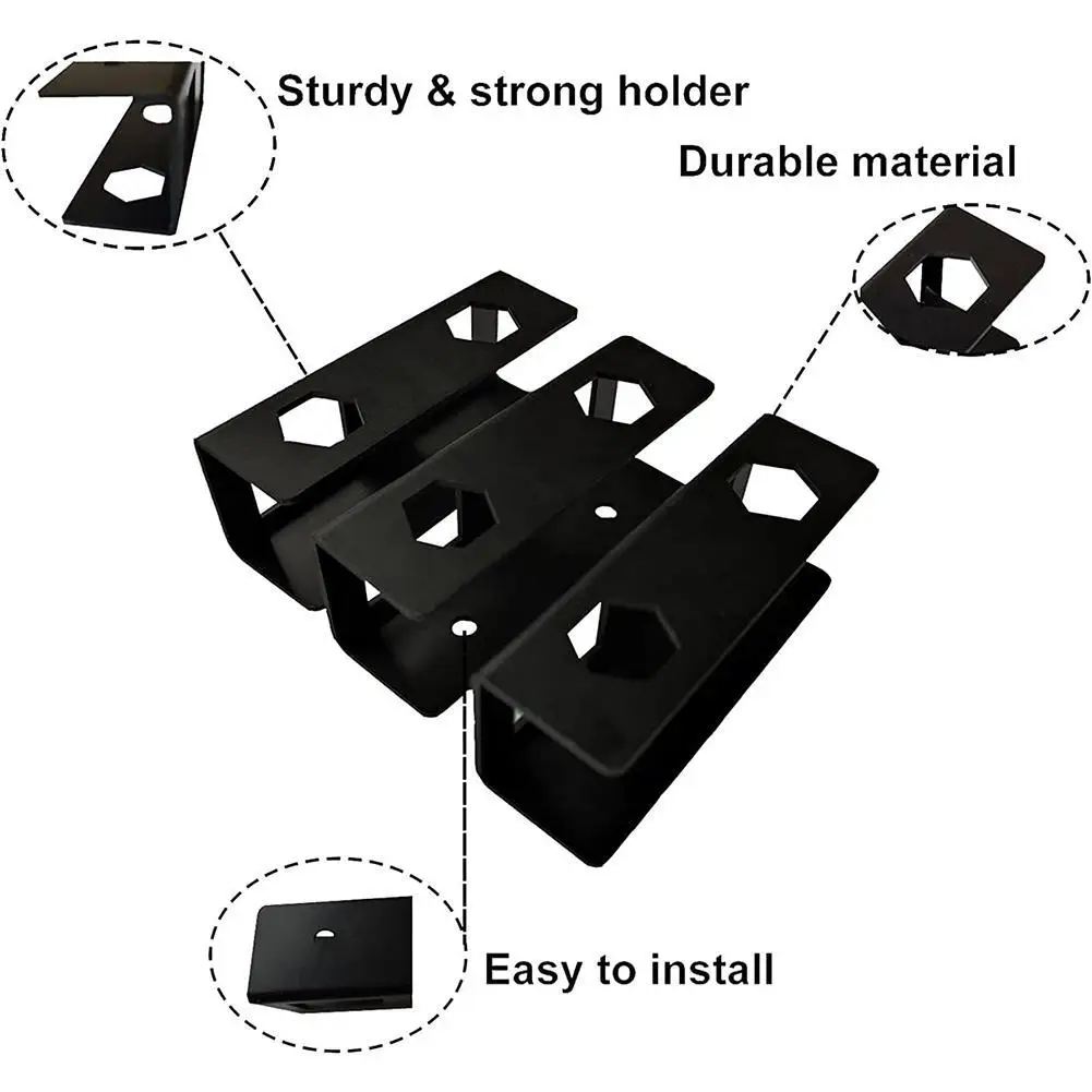 Support de rangement pour ordinateur portable sous le bureau, support rapide avec vis, gain de place sous la table, support pour ordinateur portable, support d'évaluation, noir et argent