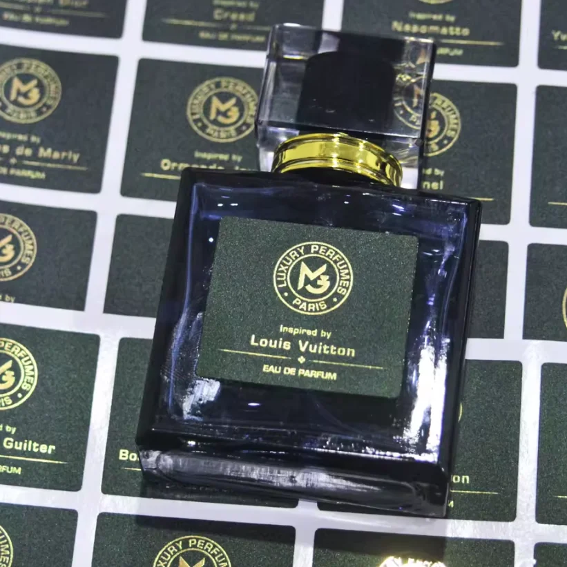 

Индивидуальный суперклей, горячее тиснение, тисненая этикетка для духов, наклейка, средства по уходу за кожей и дизайн логотипа косметики