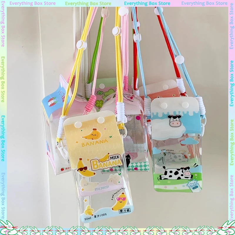 Simpatico sacchetto di immagazzinaggio per bambole da cartone animato per bambole all'aperto adatto per accessori per bambole con cordino trasparente per bambole in cotone da 10-13 cm