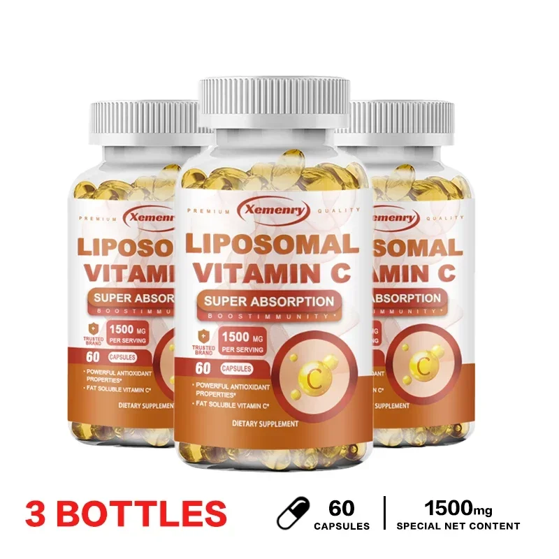 Liposomal Vitamin C - Supports Antioxidant and Nutrient Absorption, Energy Supplement, and Promotes Immune Health Vegan