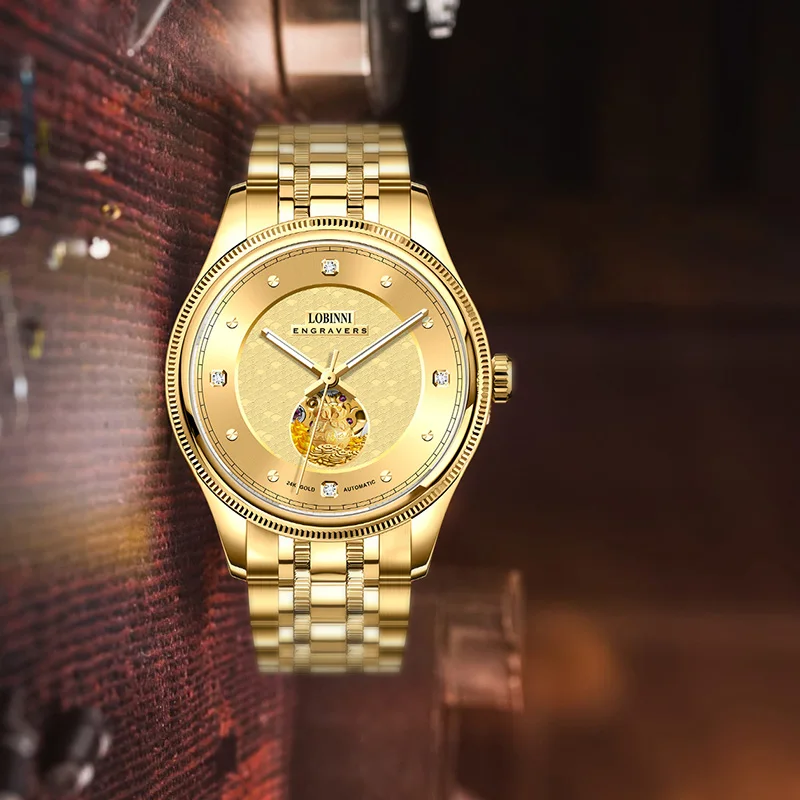 

LOBINNI Luxury Multi Function Man Mechanical Wristwatch 40mm Luminous ST16 Automatic Watch For Men