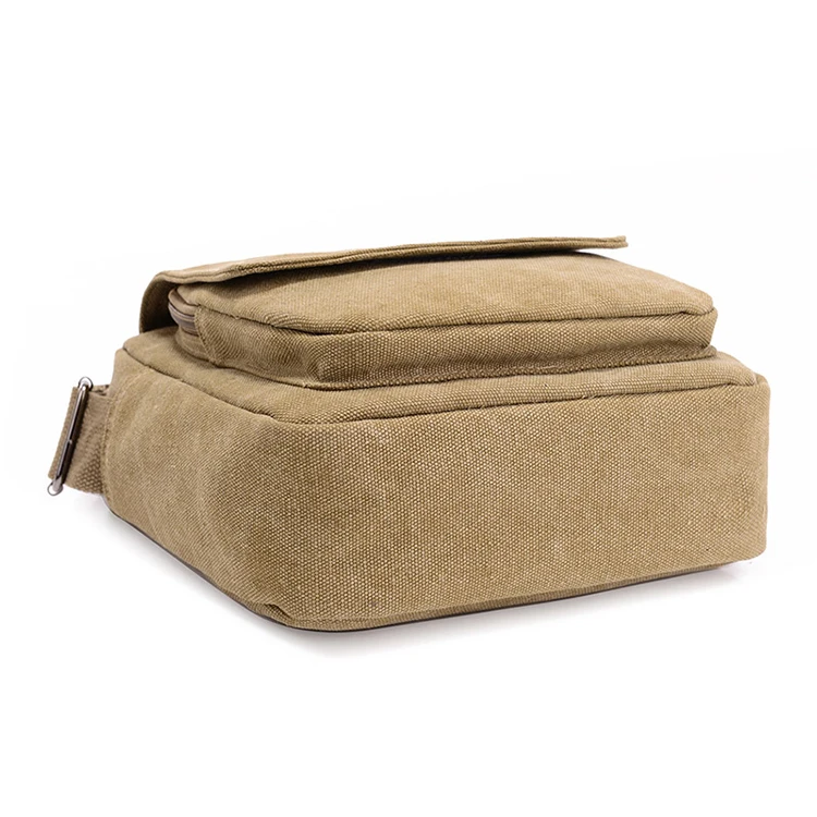 Lässige Umhängetasche, Herren Retro Canvas Umhängetasche, Geeignet für Ausflüge und Tägliche Pendlerfahrten, Schultertasche – Detail 3