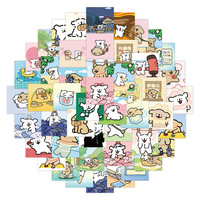 10/30/60PCS Cute Maltese Stickers Line Dog Cartoon Decals DIY Waterproof Notebook Phone Bike Suitcase Bike Helmet Guitar Kid Toy