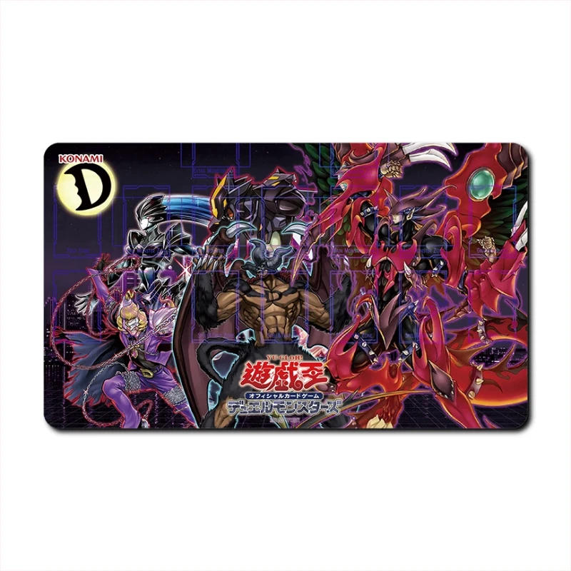 600X350X2Mm Yu-Gi-Oh! para bricolaje Tapete de batalla de cartas Destiny Hero Doom Lord, juego de mesa para un solo jugador, tapete de combate para duelos de cartas, juguete de regalo.