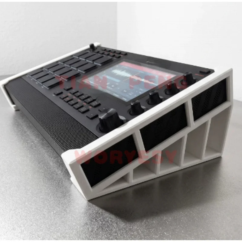 WYORESY customized tilted riser for AKAI MPC Live 2 fits sampler body supporting ergonomic studio operation
