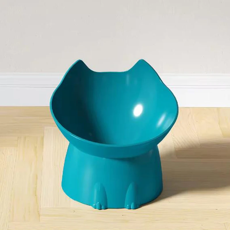 Katzenfutter- und Wassernapf mit langen Ohren und erhöhtem Fuß, Nackenschutz und Kippfestigkeit, erhöhter Kunststoff-Napf für Katzen und Hunde – Detail 8