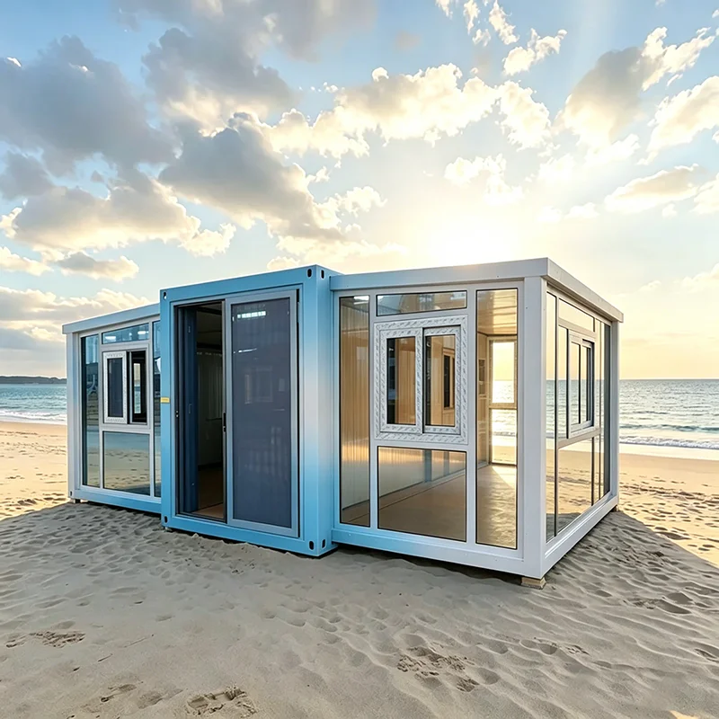 Customized Foldable Container House Prefabricated Steel Home Off-Grid Camping Hunting Lodge Quick Install Weatherproof Structure