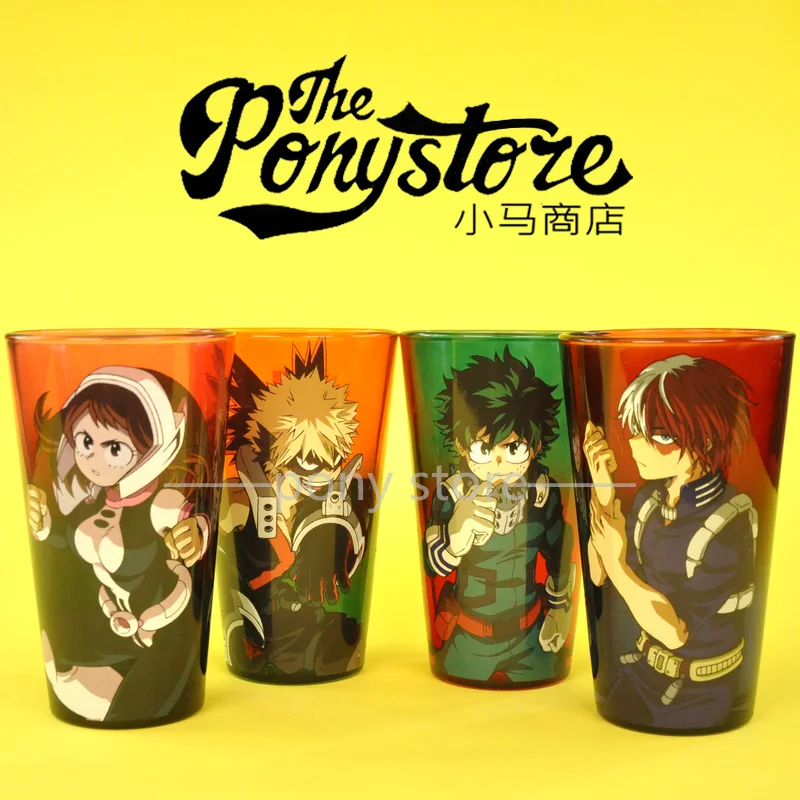 

Anime My Hero Academia Bakugou Katsuki Todoroki Shoto Midoriya Izuku OCHACO URARAKA Cosplay Cartoon Water Glass Ambitus Gift