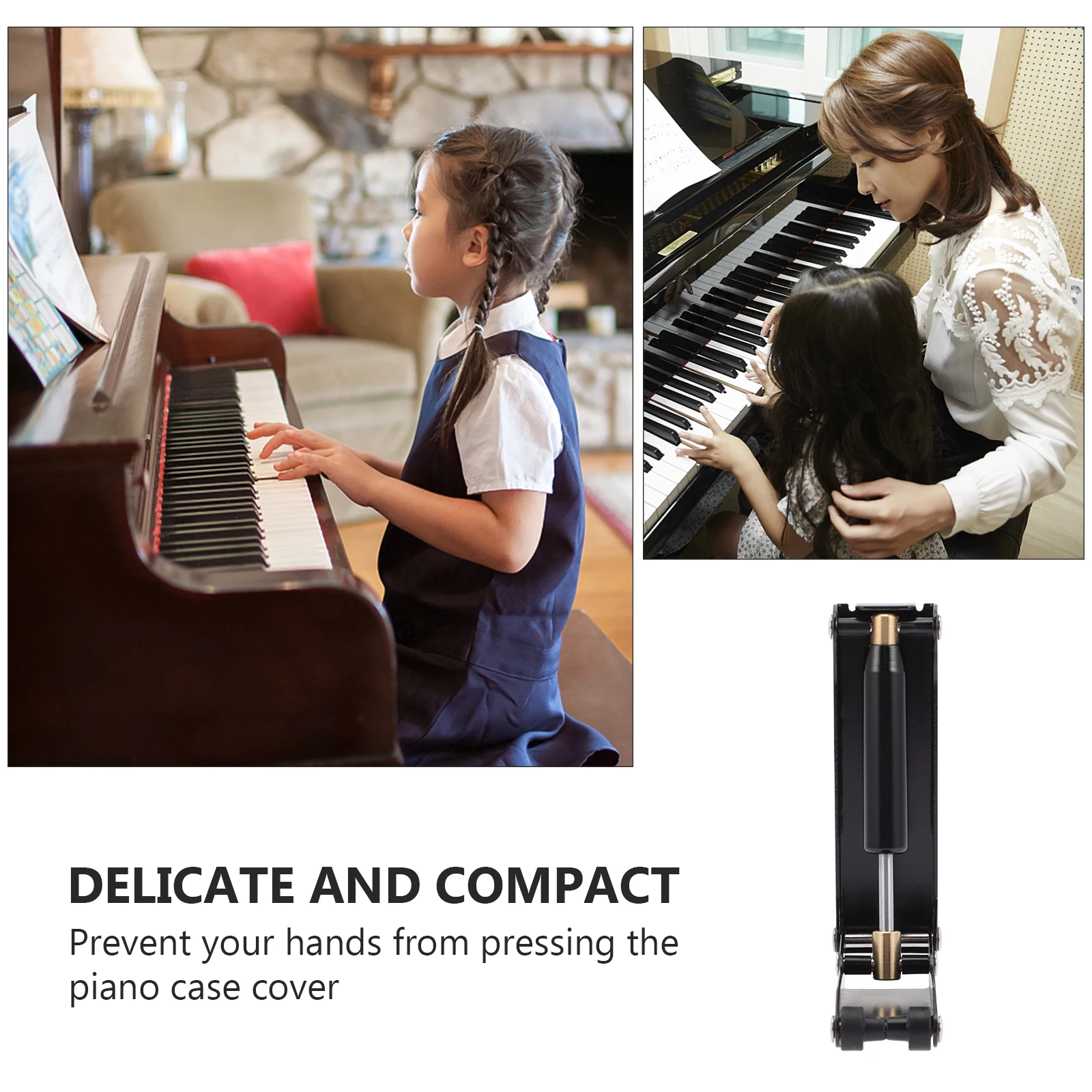 

Piano Buffer Black Slow Fall Device For Piano Cover Anti-Pinch Protection Silent Decelerator Keyboard Safety Tool Music