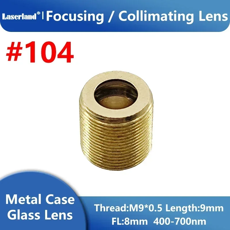 

Focusing Collimating Glass Lens with Case for 400nm-700nm Visible Light M9 Length 9mm No.104