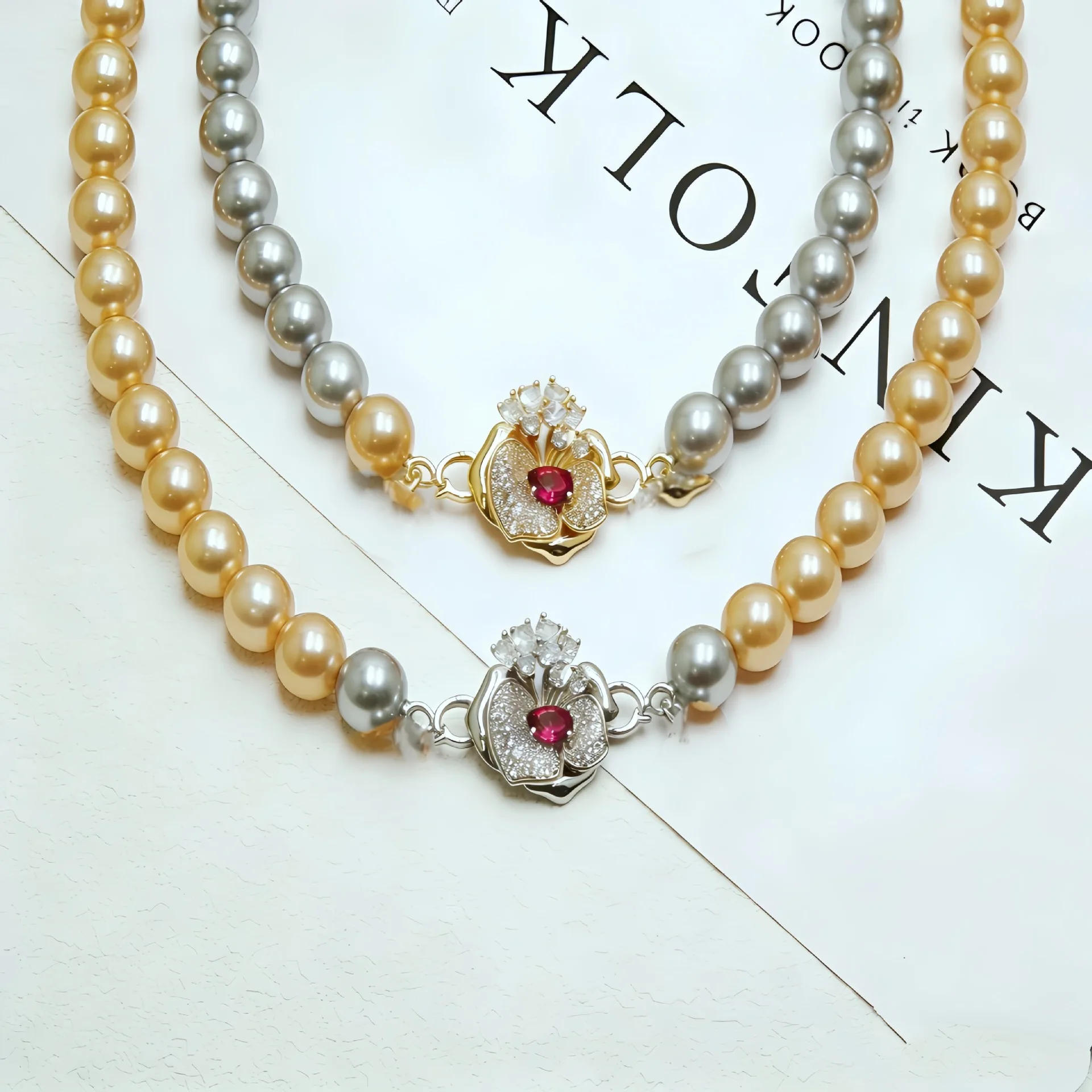 

1 Piece Copper Gold-plated Zirconium Rose Pearl Necklace Bracelet Connecting Buckle DIY Jewelry Making Materials Accessories