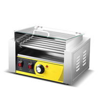 Hot Dog Machine 5/7 Roller Hot Dog Cooker, Stainless Steel, Ideal for Home Appliances & Commercial Kitchen Equipment