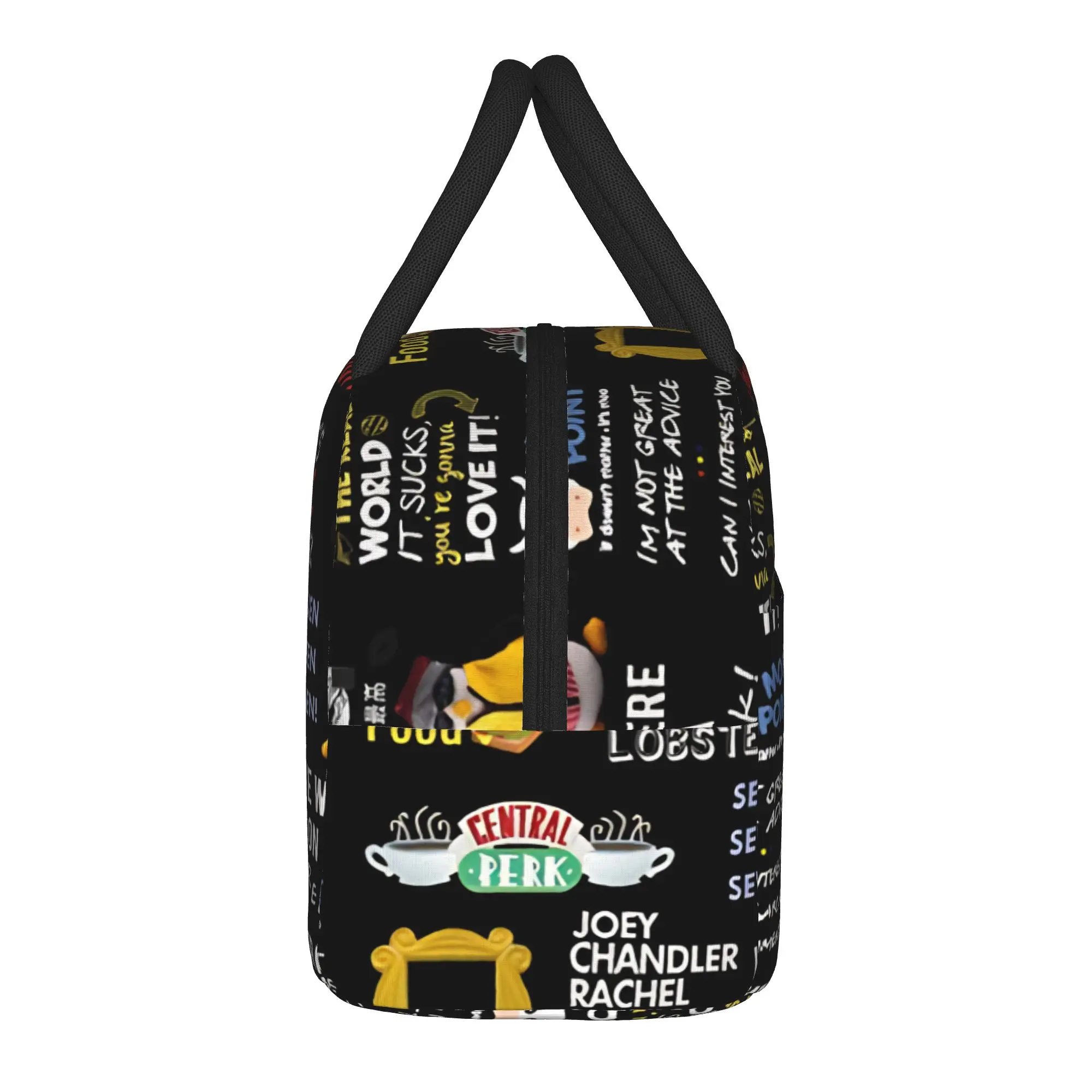 Friends Tv show Print Thermal Insulated Lunch Bags Women Resuable Lunch Tote for School Storage Food Box