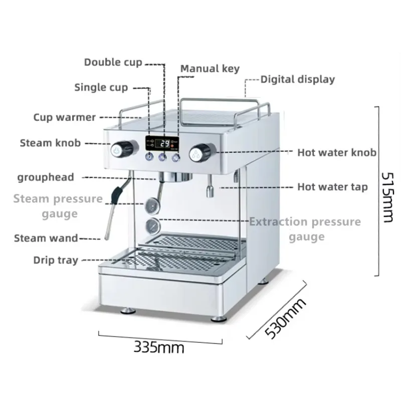 Aluminum White Lever Manual  Lever Hand Espresso Maker