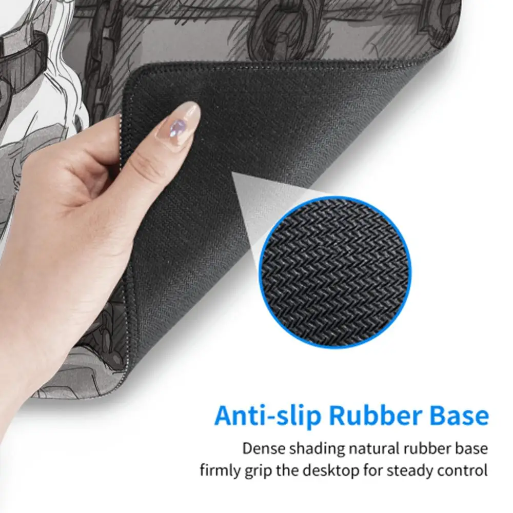 Alfombrilla de ratón antideslizante con bloqueo de borde de goma, alfombrillas de juego, juego de aventura de Thriller, Slay the Princess para ordenador portátil y PC