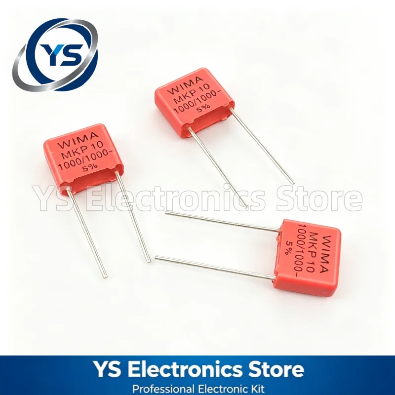 MKP10 1000V0.001UF WIMA RED  1000V102 1000PF 7.5mm Film Capacitor Hi-Fi Audio Capacitors NEW and Original