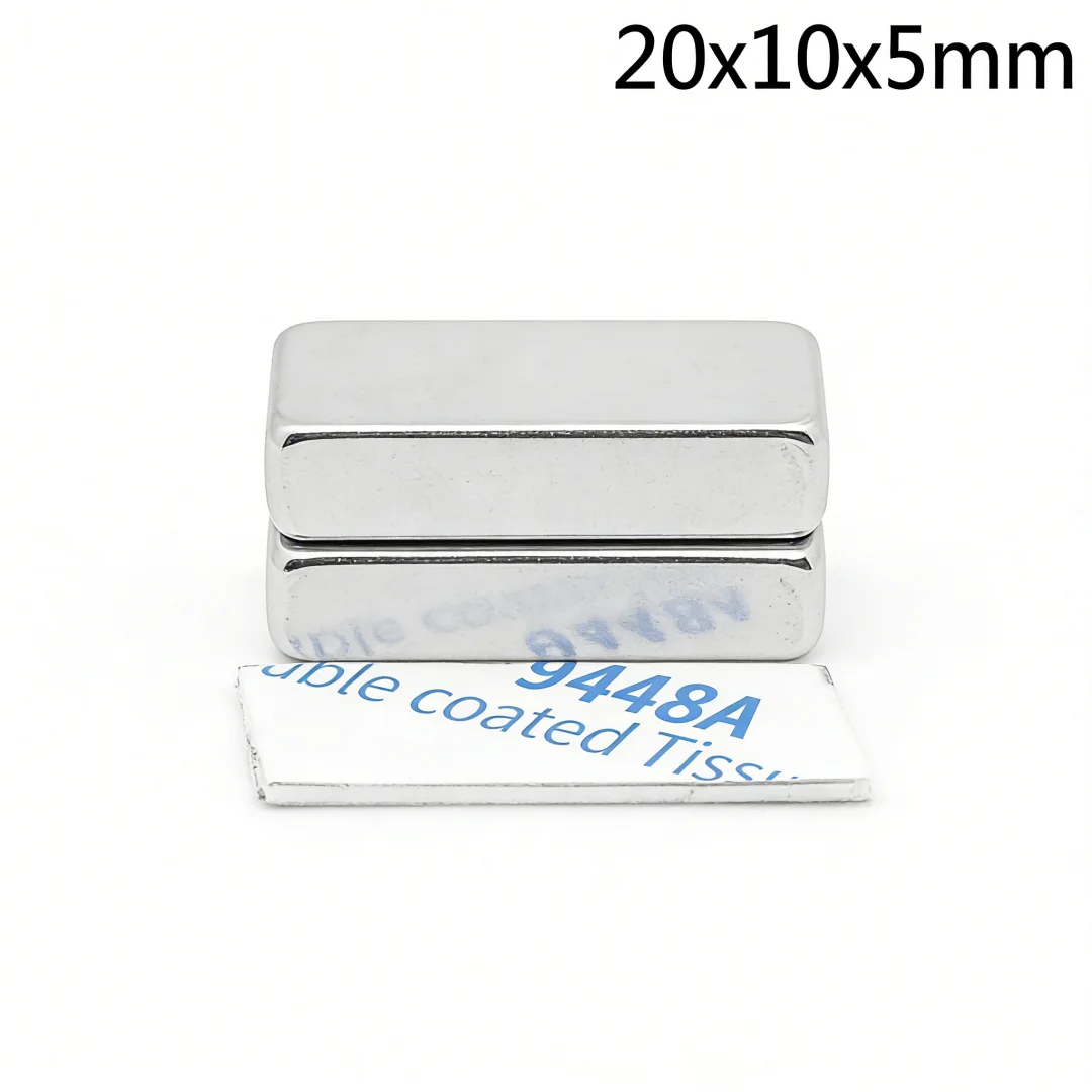 20x10x5 Block Powerful Strong Magnets With Self Double Sided Adhesive Tape 20x10x5mm For Home Refrigerators, Offices DIY 20*10*5
