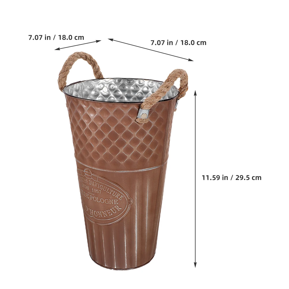 

2 шт. ведро ретро держатель для цветов цветочный горшок садовые принадлежности контейнер для растений ручка многофункциональная бытовая ваза для цветов