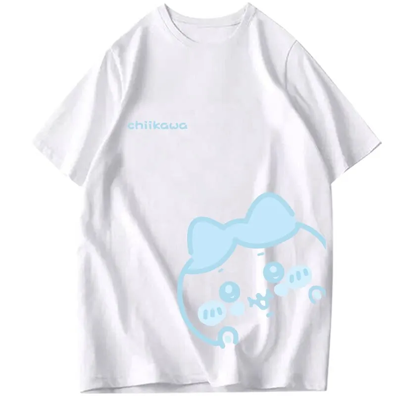 Chiikawa Playful Daily Comic Print T-Shirt, Unisex, lockerer O-Ausschnitt, lässiges Sommer-Kurzarmshirt, trendiges Harajuku-Streetwear-Oberteil für den Alltag – Detail 9