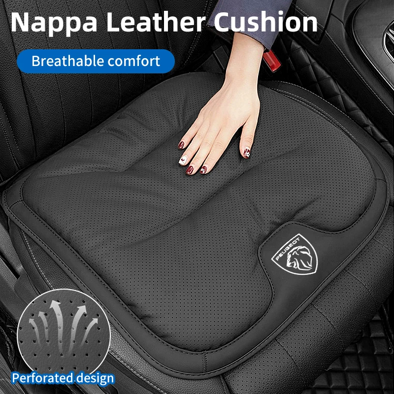 New Luxury Car Perforated Breathable Model Cushion Soft Backrest Seat Cushion Valve Stem For Peugeot 2008 3008 307 308 206 207 2