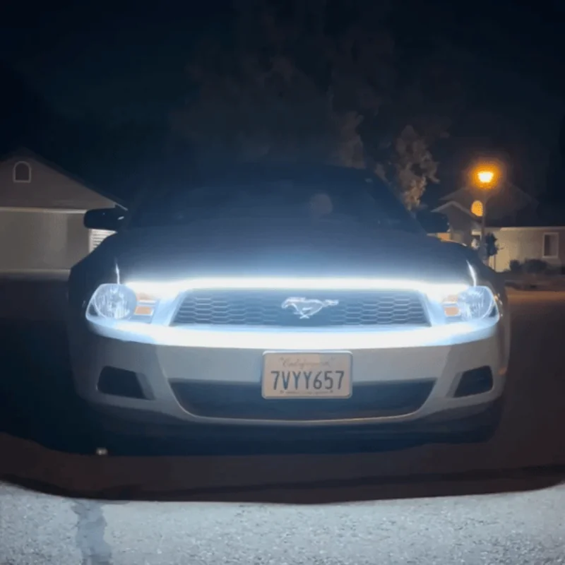 Imagem -06 - Carro Dinâmico Varredura Start up Hoodbeam Kit Luzes Diurnas Atmosfera Luzes Decorativas Luzes de Tira Luzes do Carro