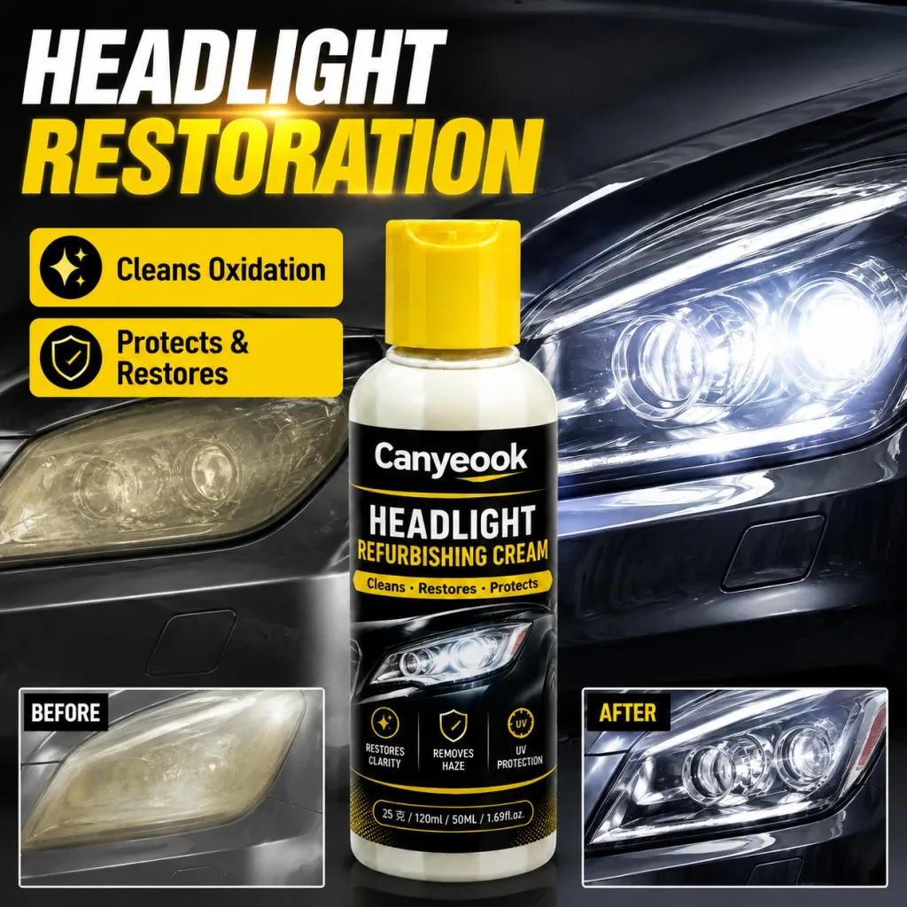 CANYEOOK Car Headlight Restorer 150g Restore Clarity Remove Haze Yellowing Oxidation for Foggy Headlight Taillight Lens